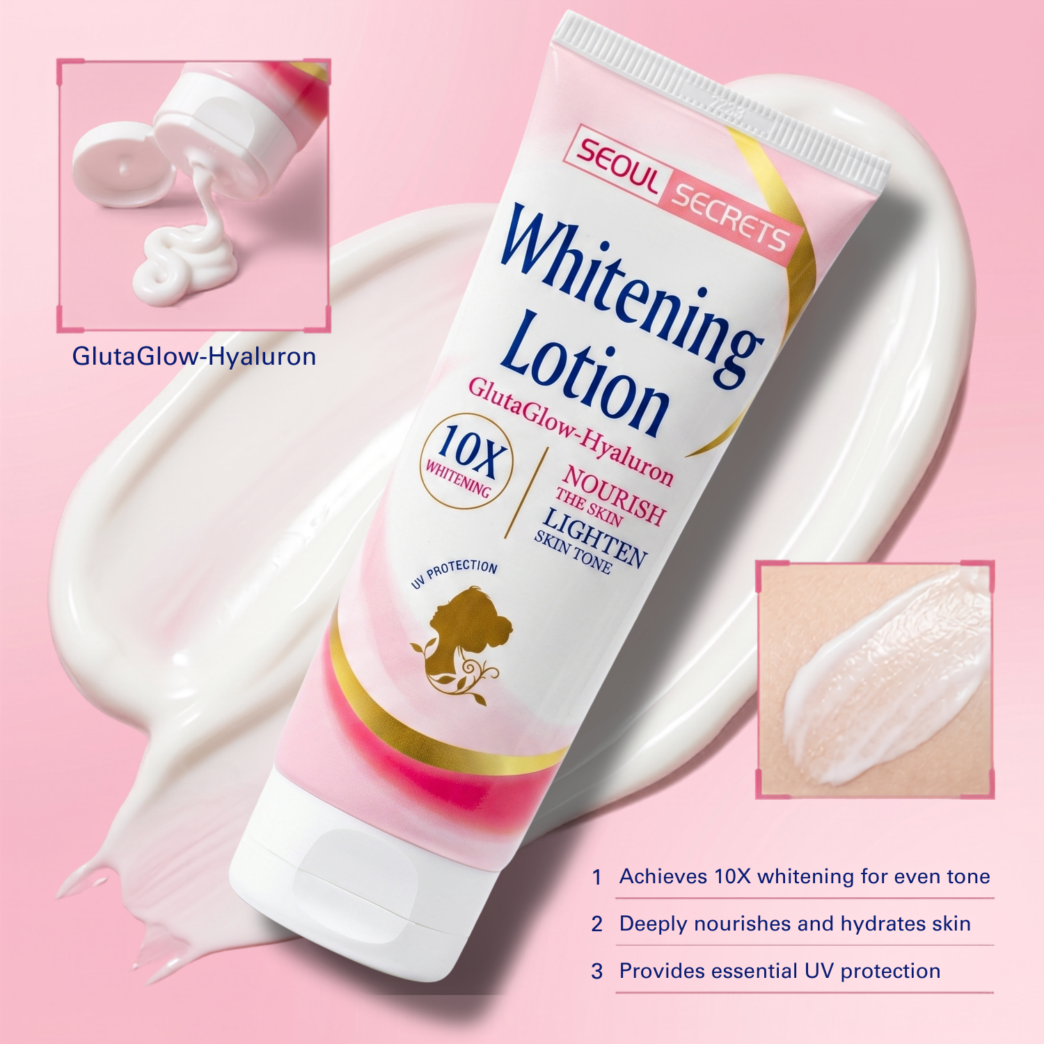 10X GLUTA-GLOW WHITENING LOTION 200ML - Image 3