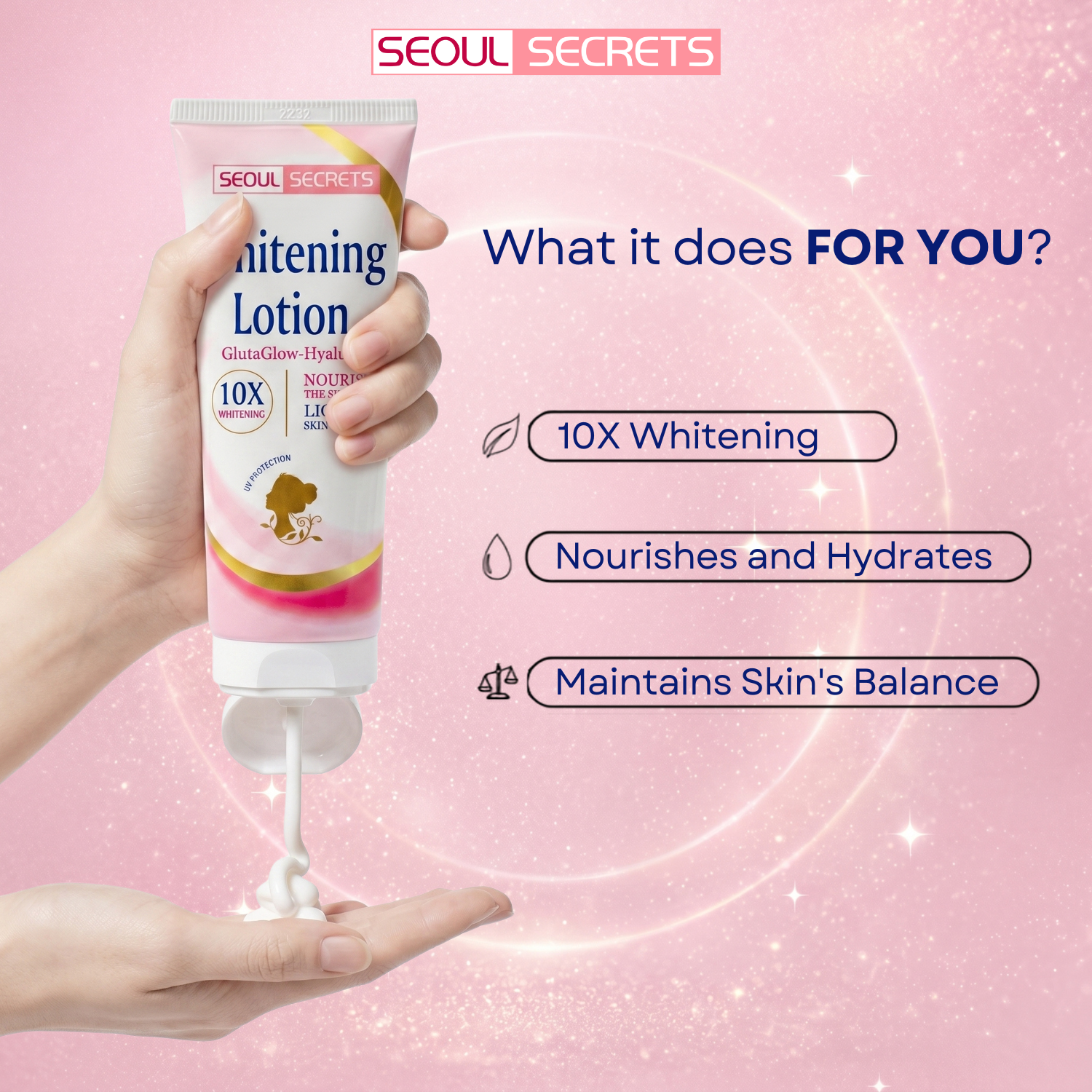 10X GLUTA-GLOW WHITENING LOTION 200ML - Image 2